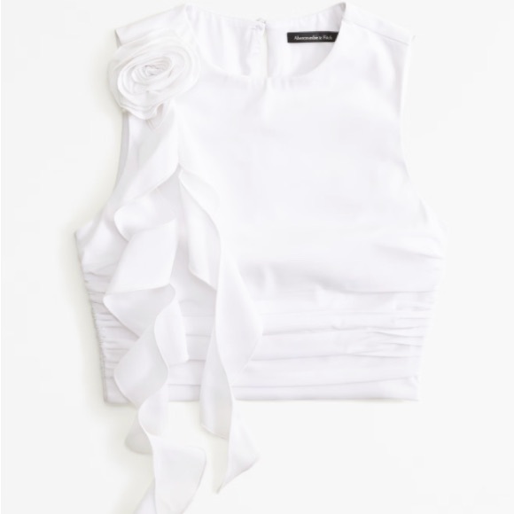 Abercrombie 2 piece white ruffle set - Picture 3 of 3